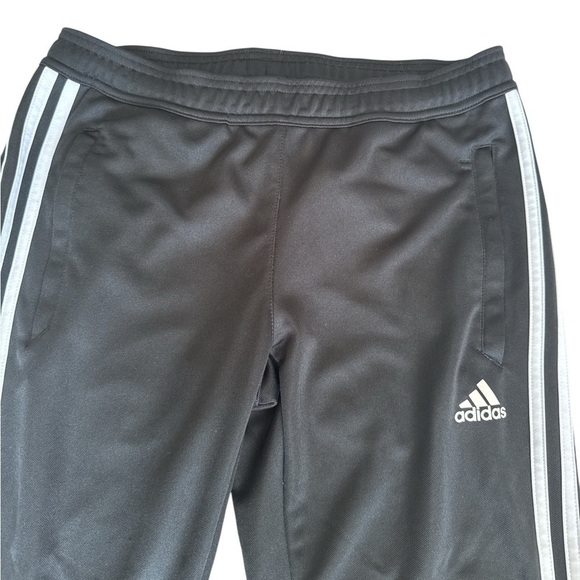 Adidas Athletic Striped Black Training Track Pants Women's Climacool - Picture 2 of 9